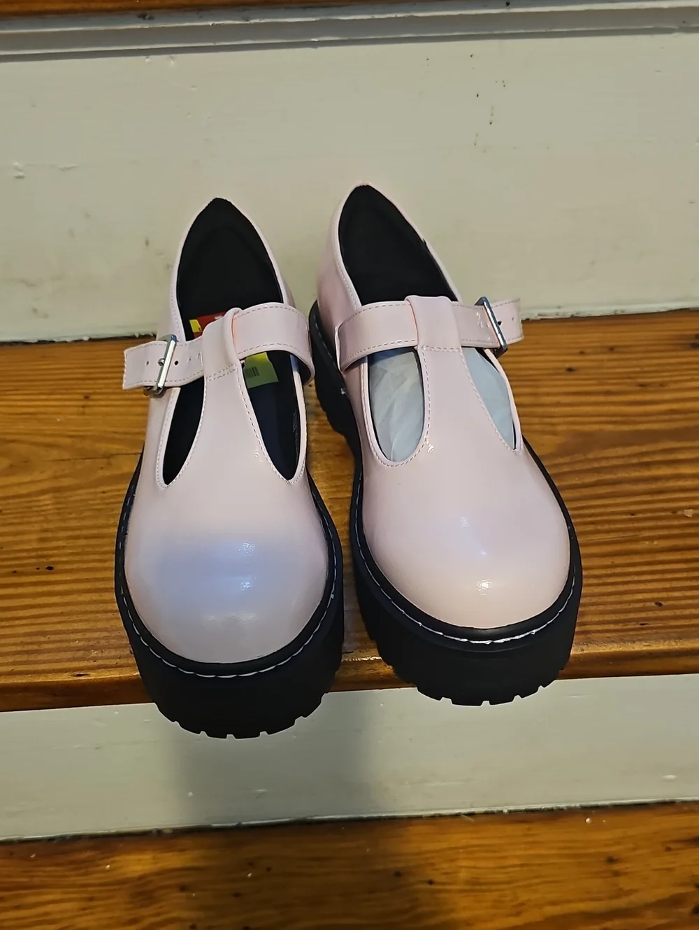 Wild Pair Platform Mary Jane Loafers in Light Pink